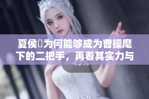 夏侯惇为何能够成为曹操麾下的二把手，再看其实力与德行解析