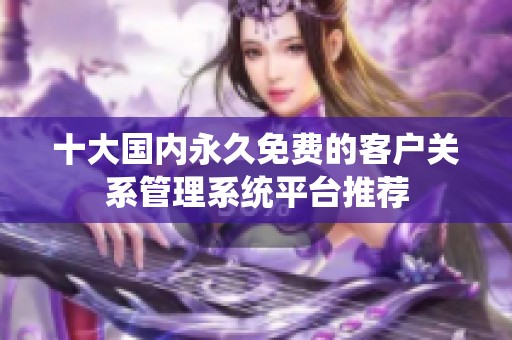 十大国内永久免费的客户关系管理系统平台推荐