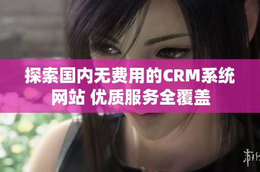 探索国内无费用的CRM系统网站 优质服务全覆盖