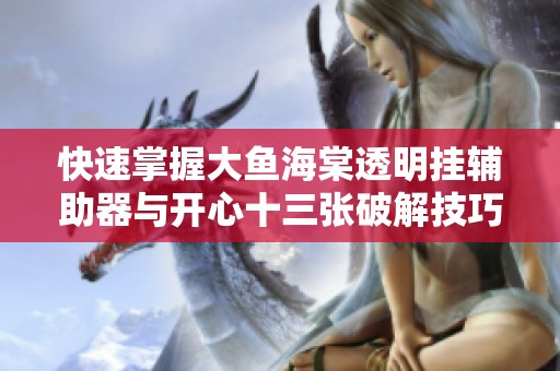 快速掌握大鱼海棠透明挂辅助器与开心十三张破解技巧