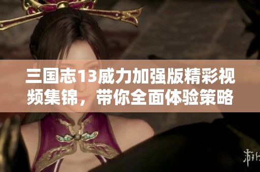 三国志13威力加强版精彩视频集锦，带你全面体验策略之美