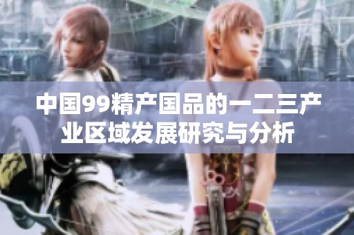 中国99精产国品的一二三产业区域发展研究与分析