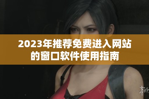 2023年推荐免费进入网站的窗口软件使用指南