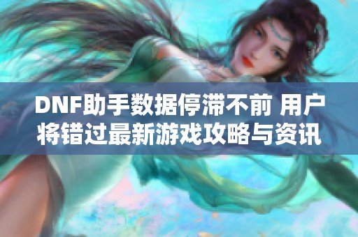 DNF助手数据停滞不前 用户将错过最新游戏攻略与资讯