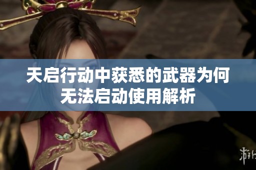 天启行动中获悉的武器为何无法启动使用解析