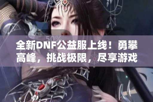 全新DNF公益服上线！勇攀高峰，挑战极限，尽享游戏乐趣！