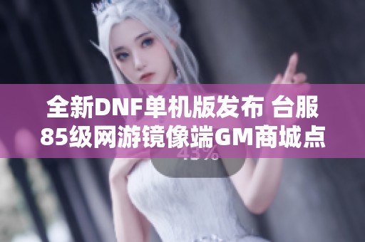 全新DNF单机版发布 台服85级网游镜像端GM商城点卷精彩上线
