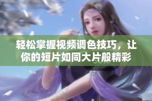 轻松掌握视频调色技巧，让你的短片如同大片般精彩